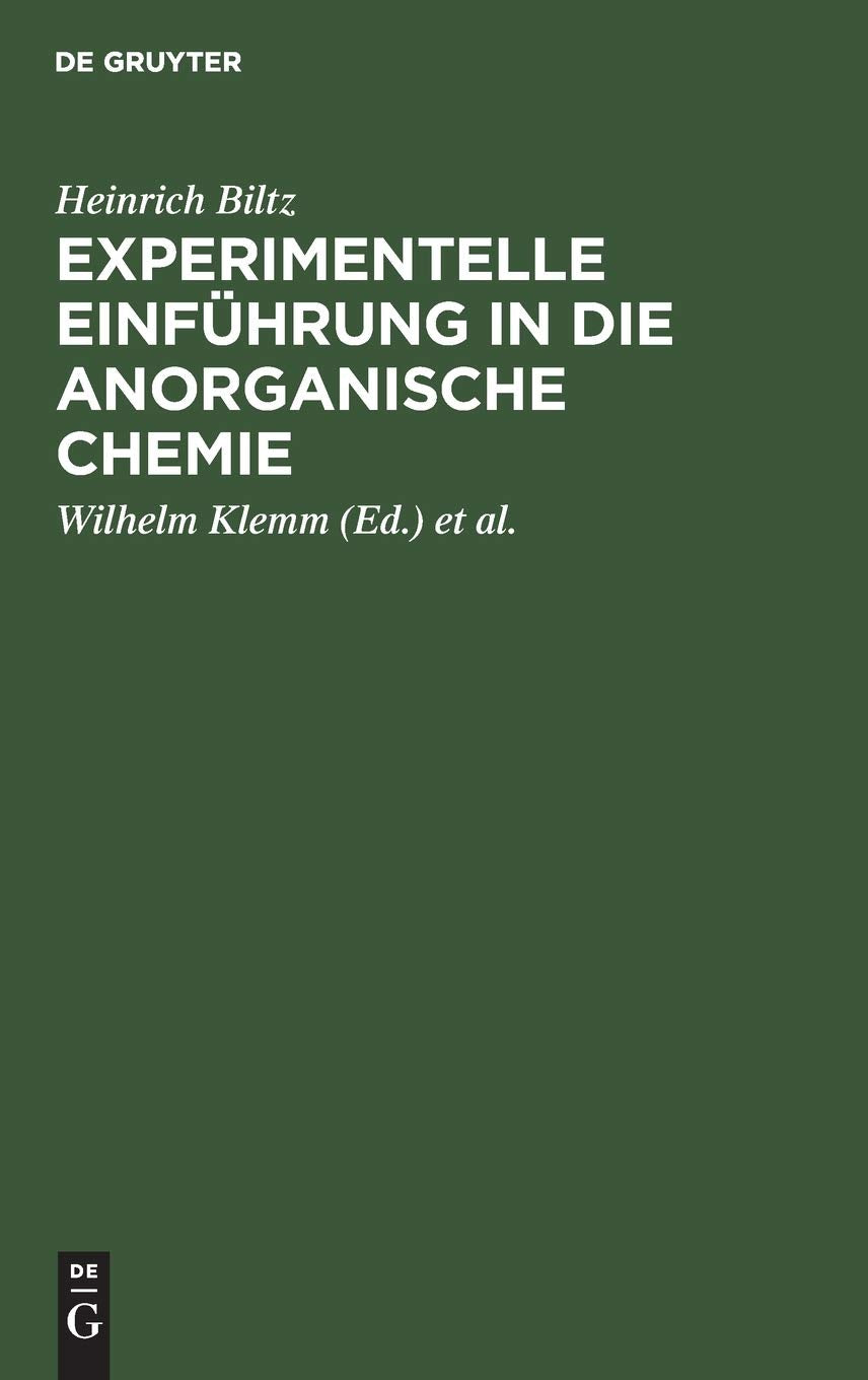Experimentelle Einführung in die anorganische Chemie Reference Books