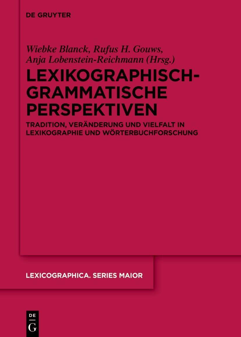 Lexikographisch-grammatische Perspektiven Social Sciences