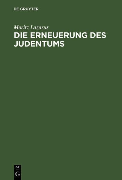 Product Image: Die Erneuerung des Judentums: Ein Aufruf