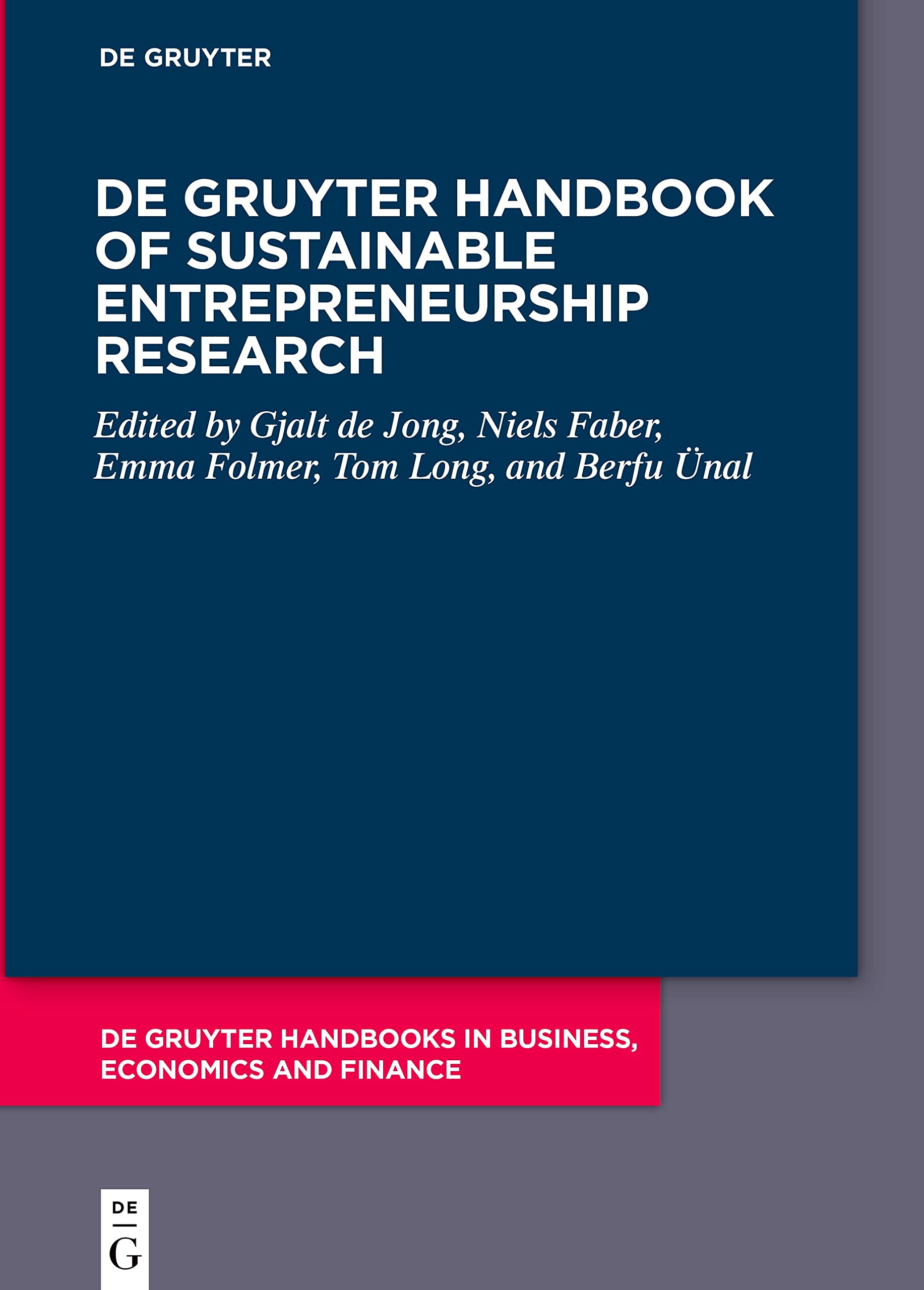 De Gruyter Handbook of Sustainable Entrepreneurship Research Law