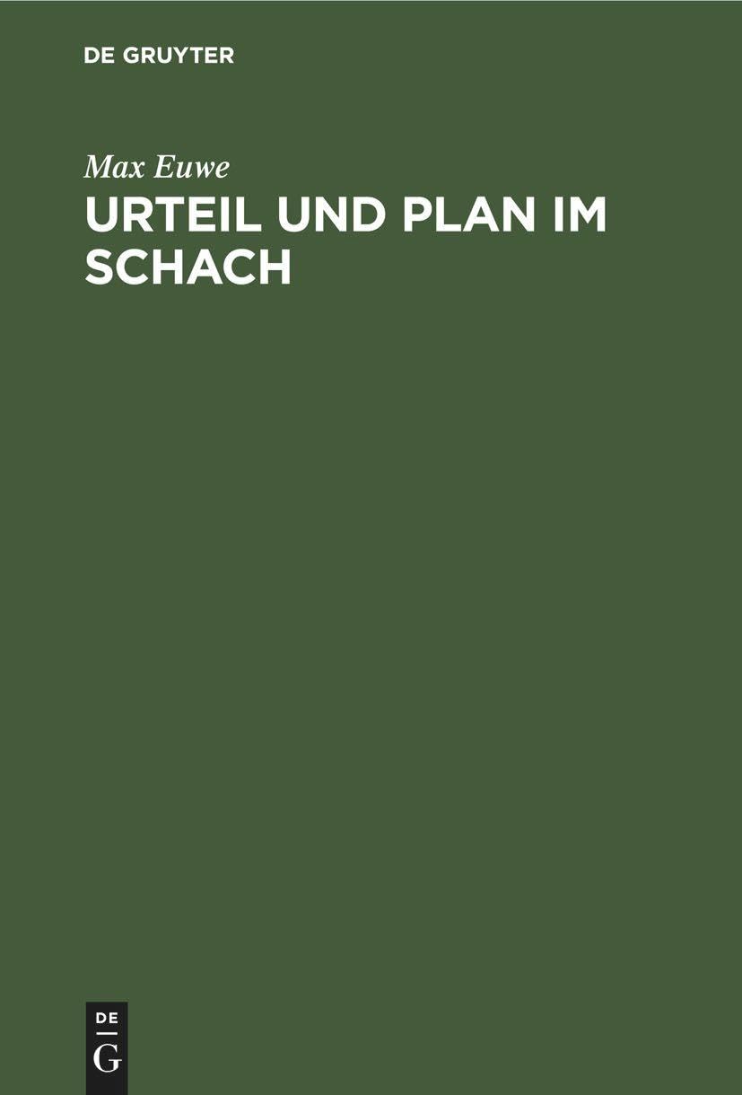 Urteil und Plan im Schach Reference Books