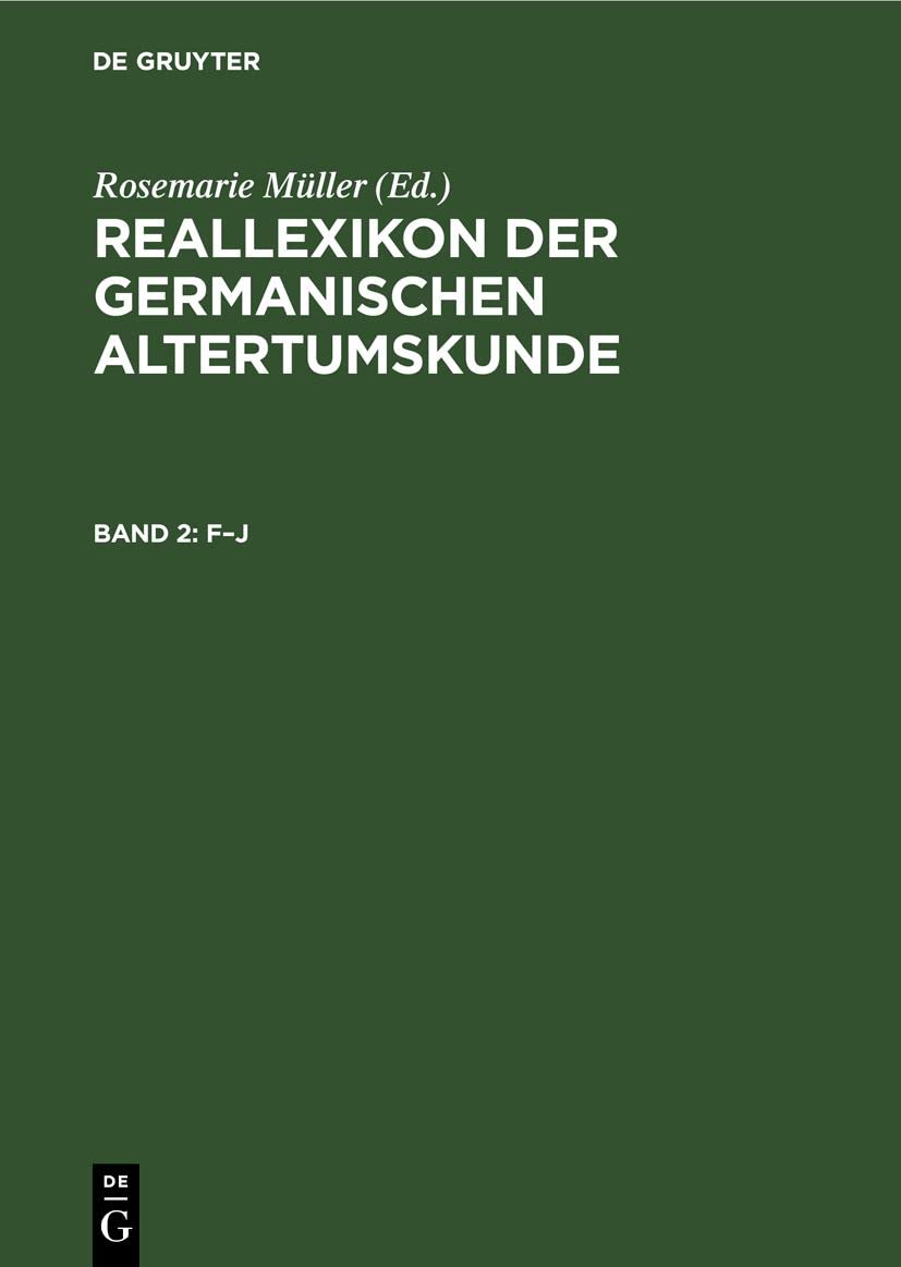 F–J (Reallexikon der Germanischen Altertumskunde) Natural Sciences