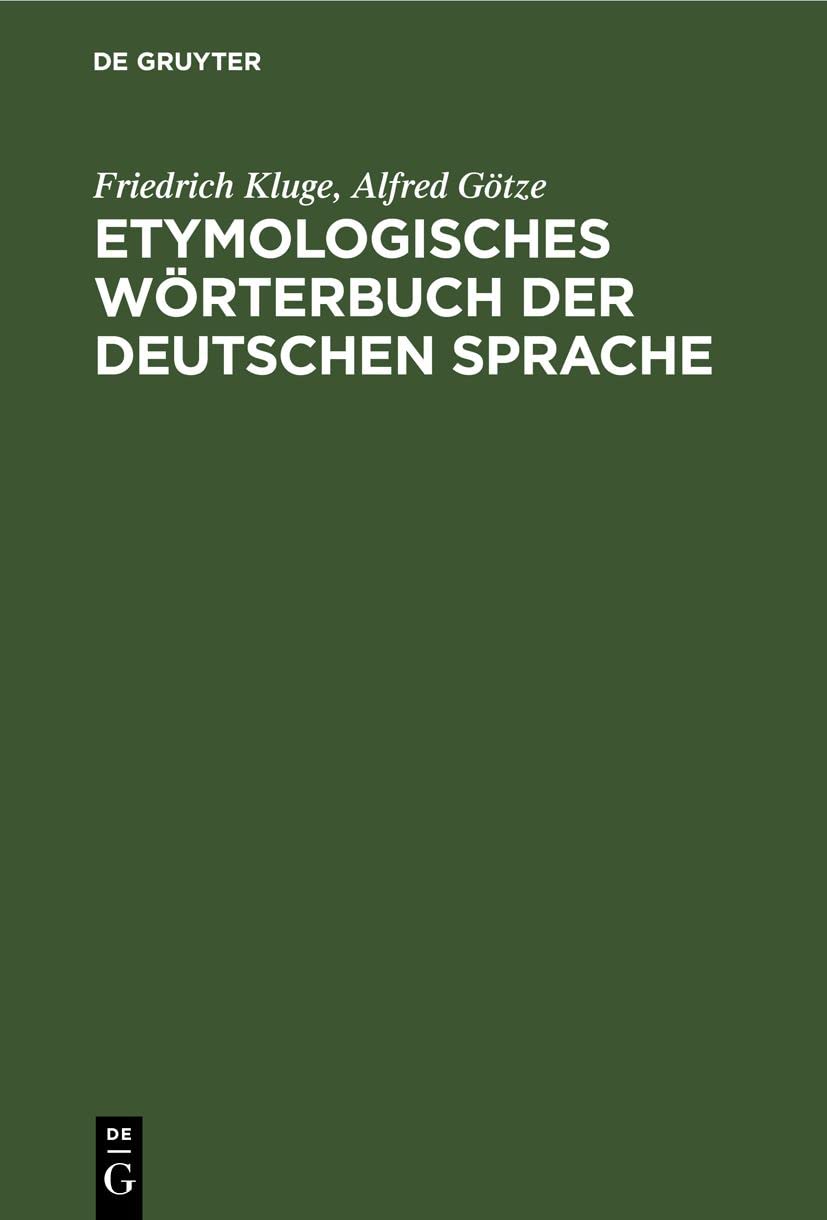 Etymologisches Wörterbuch der deutschen Sprache Contemporary literature