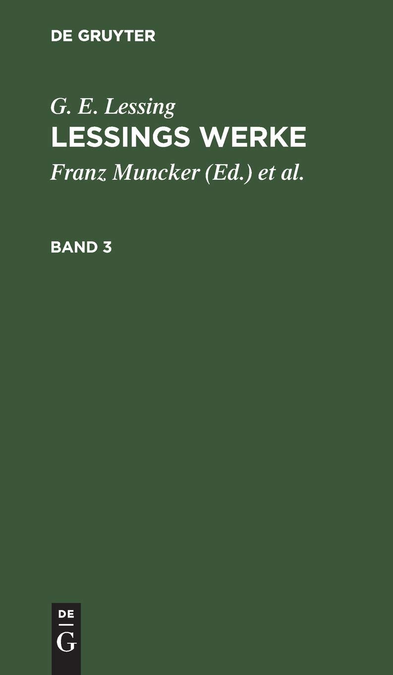 G. E. Lessing: Lessings Werke. Band 3 Contemporary literature Books