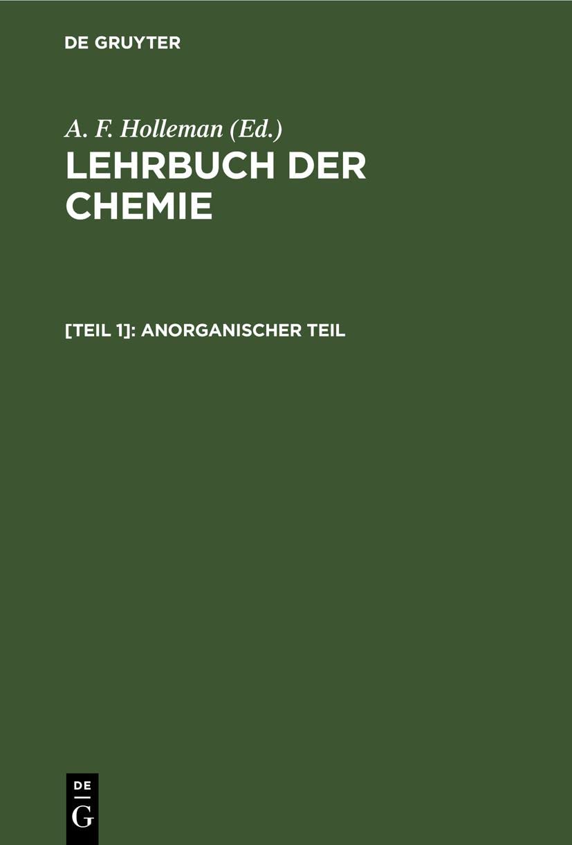 Anorganischer Teil (Lehrbuch der Chemie) Natural Sciences