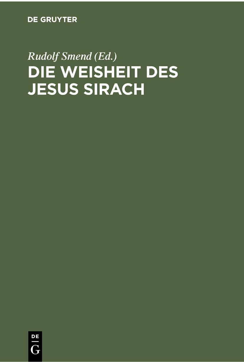 Product Image: Die Weisheit des Jesus Sirach