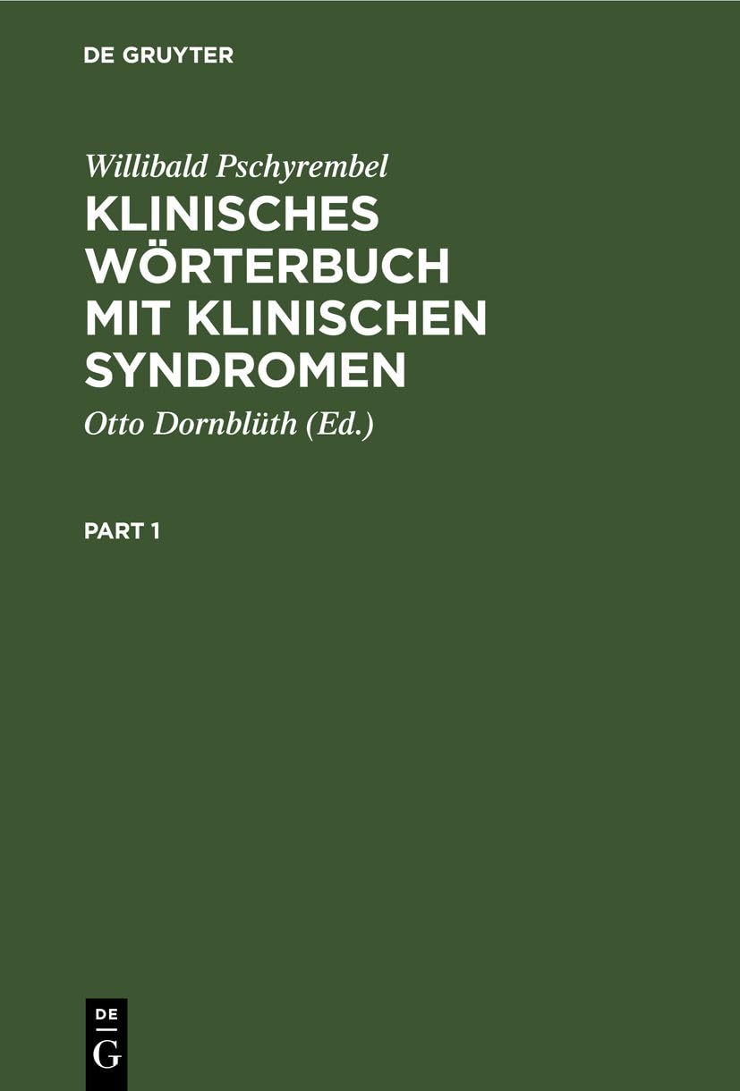 Klinisches Wörterbuch mit klinischen Syndromen Business, Finance & Career