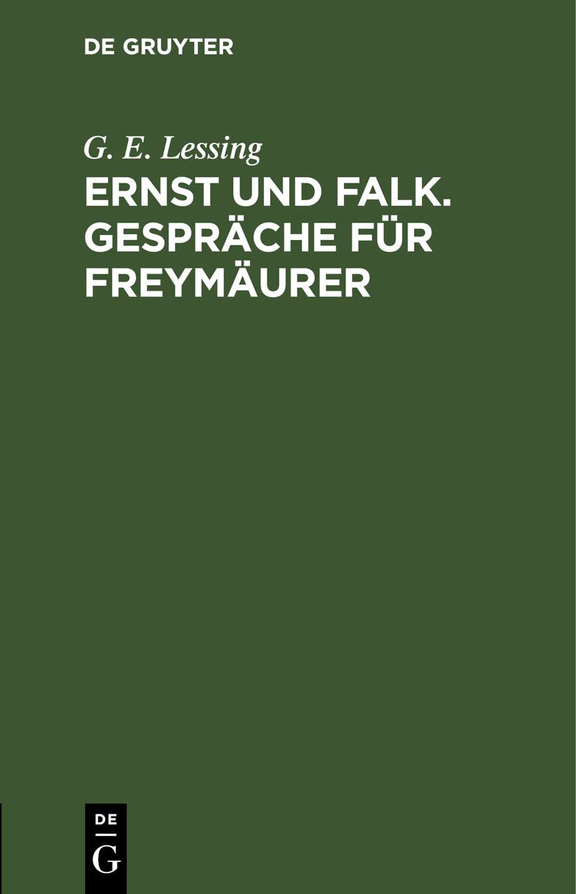 Ernst und Falk. Gespräche für Freymäurer Social Sciences