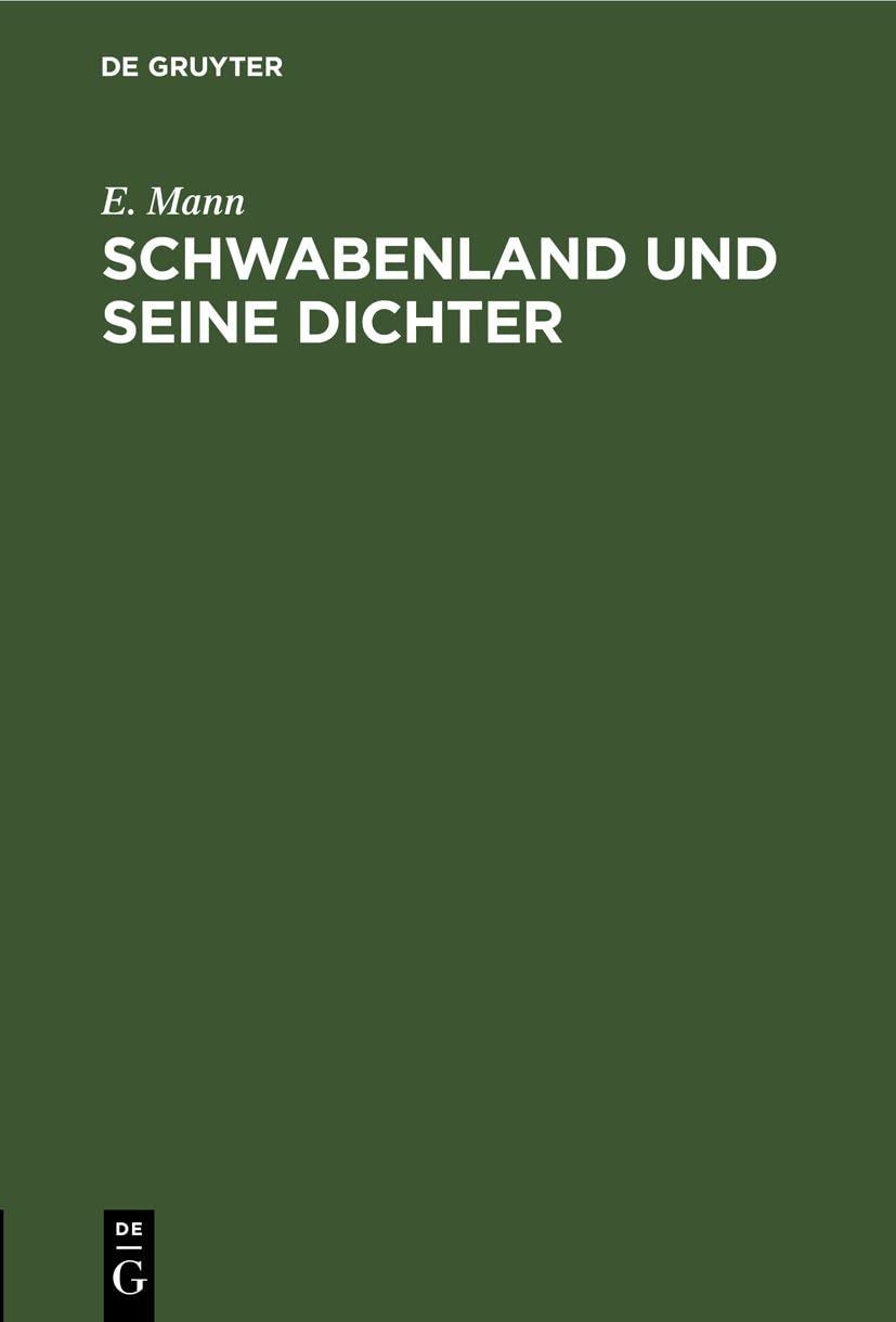 Schwabenland und seine Dichter: Vortrag Contemporary literature
