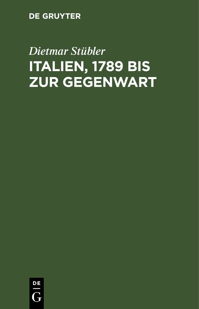 Italien, 1789 Bis Zur Gegenwart book
