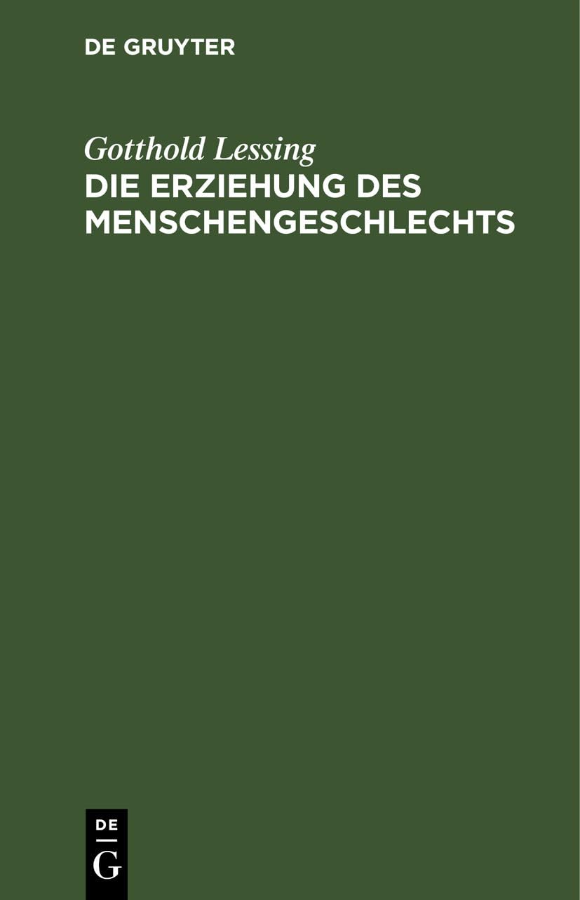 Die Erziehung des Menschengeschlechts Philosophy