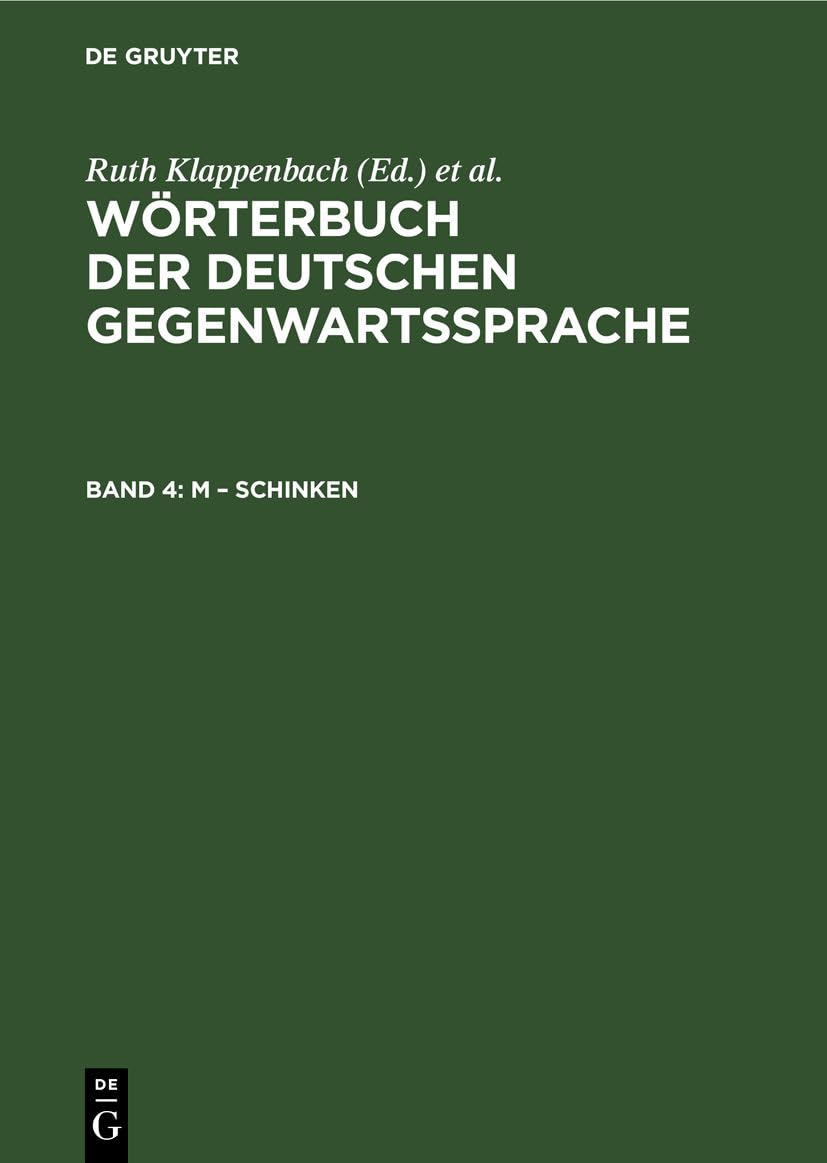 M – Schinken: DE (Wörterbuch der deutschen Gegenwartssprache) Social Sciences