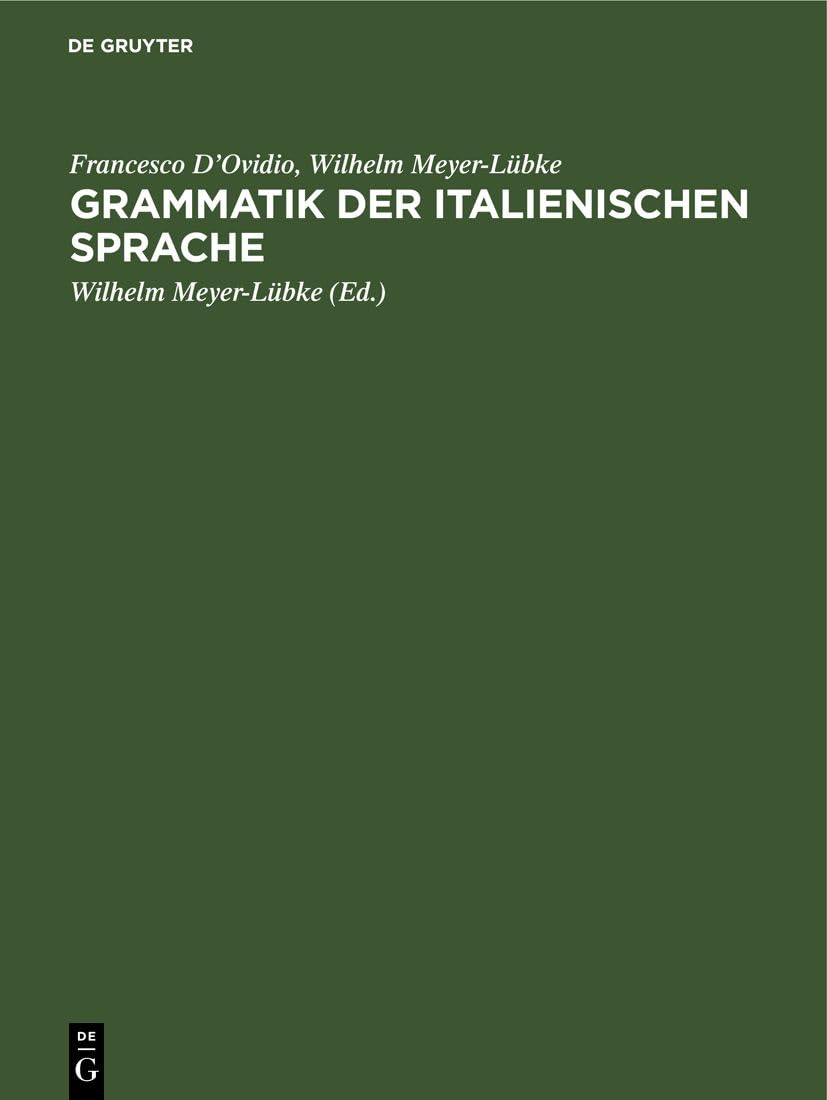 Grammatik der italienischen Sprache Business, Finance & Career