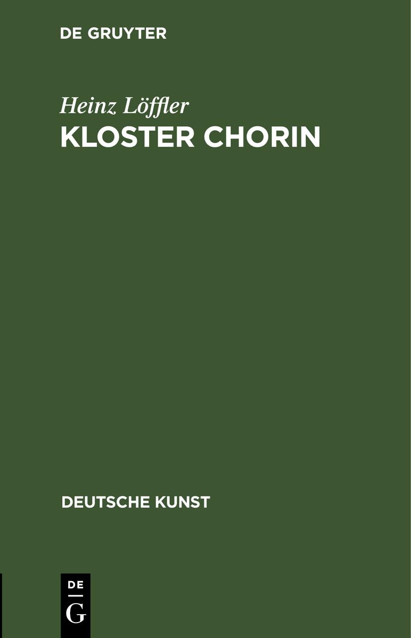 Kloster Chorin: Ein Führer (Deutsche Kunst) Media & Communication