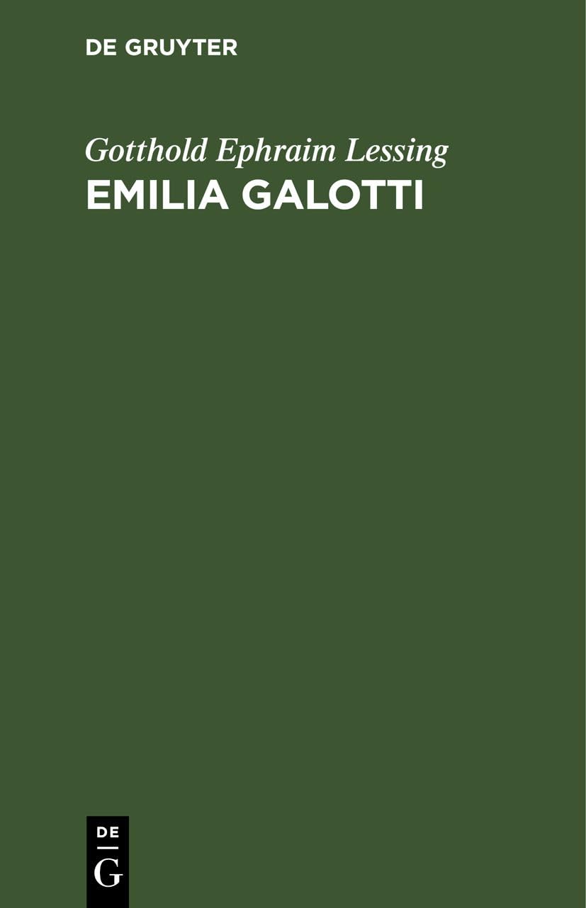 Emilia Galotti: Ein Trauerspiel in fünf Aufzügen Contemporary literature