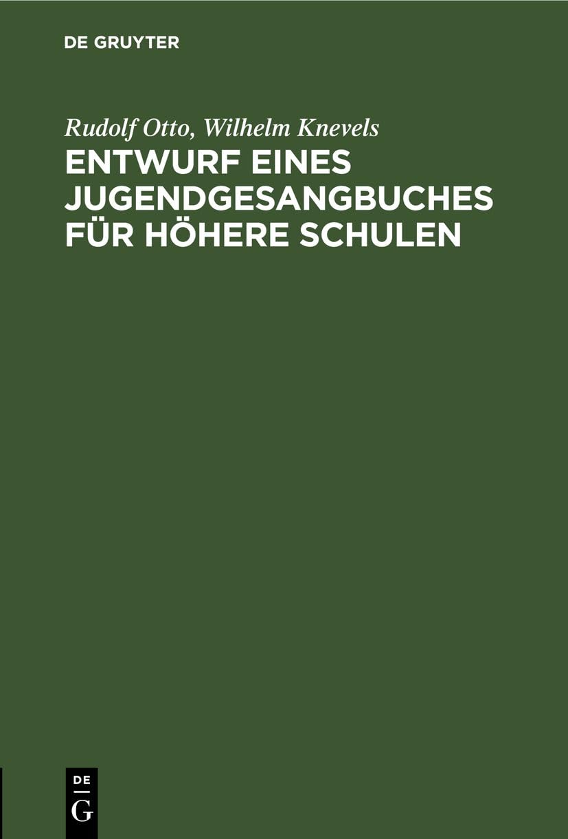 Entwurf eines Jugendgesangbuches für höhere Schulen Media & Communication