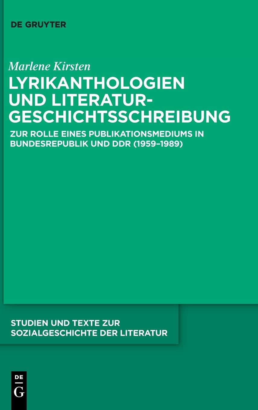 Lyrikanthologien und Literaturgeschichtsschreibung Poetry