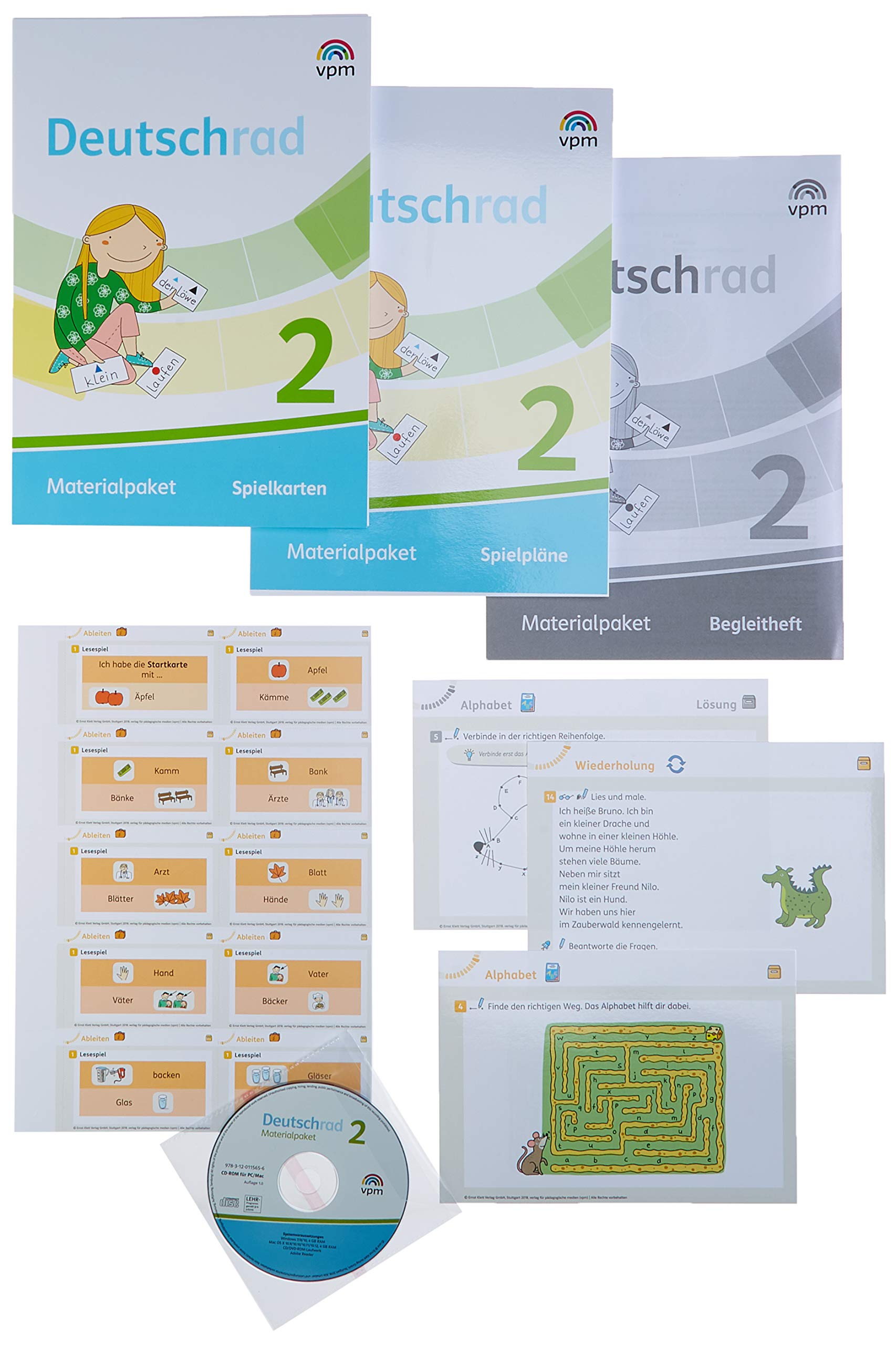Deutschrad 2: Materialpaket Klasse 2 (Deutschrad. Ausgabe ab 2018) Study Guides