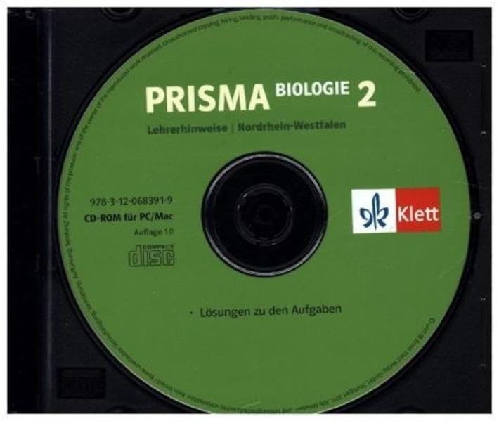 Prisma Biologie - Ausgabe Nordrhein-Westfalen. Lehrerhinweise auf CD-ROM 7./8. Schuljahr Study Guides