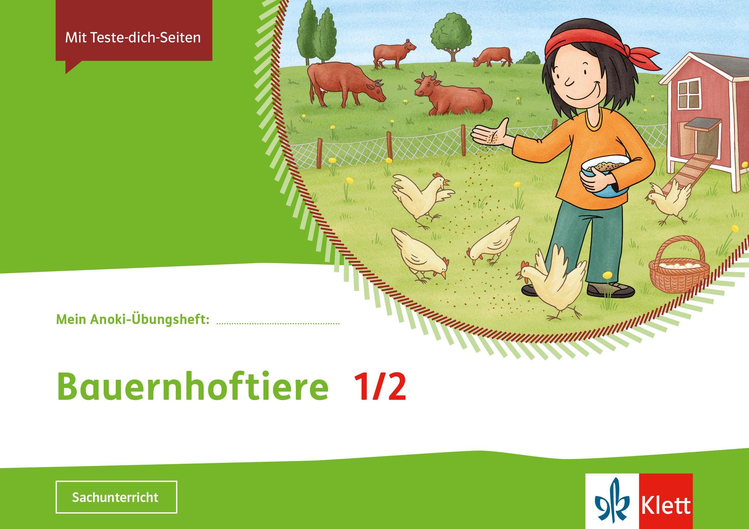 Bauernhoftiere 1/2: Übungsheft Klasse 1/2 (Mein Anoki-Übungsheft) Learning & Reference