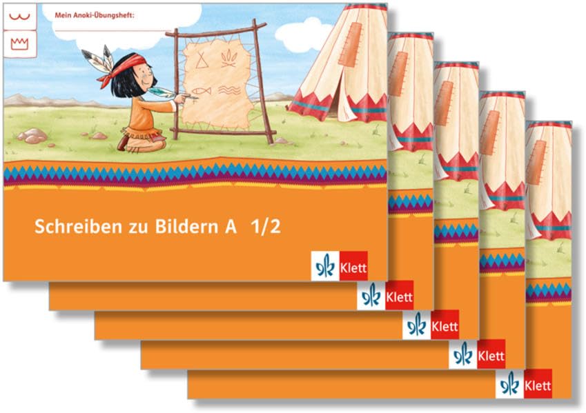 Schreiben zu Bildern A 1/2: Übungsheft Paket (VE 5) Klasse 1/2 (Mein Anoki-Übungsheft) Study Guides