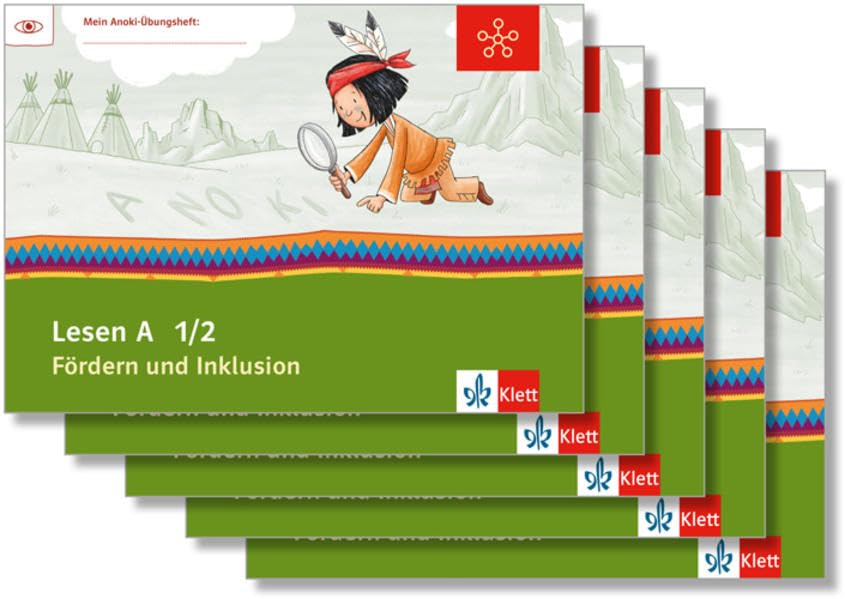Lesen A 1/2: Übungsheft Paket Fördern und Inklusion (VE 5) Klasse 1/2 (Mein Anoki-Übungsheft) Study Guides