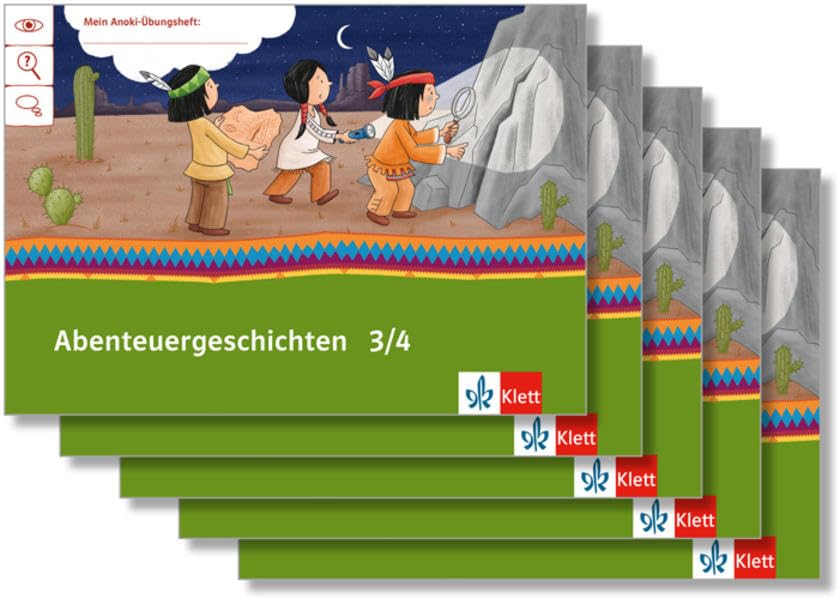 Mein Indianerheft. Abenteuer-Geschichten. Arbeitsheft Klasse 3/4 (5-er Paket) Study Guides