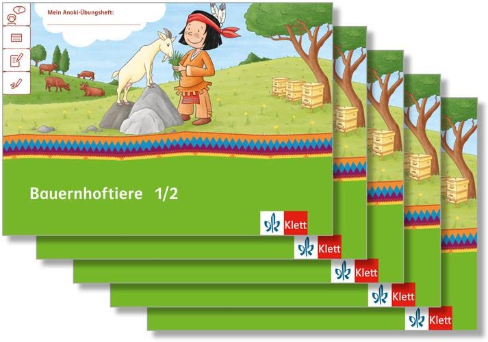 Mein Anoki-Übungsheft. Bauernhoftiere. Arbeitsheft Klasse 1/2 (5-er Paket) Study Guides