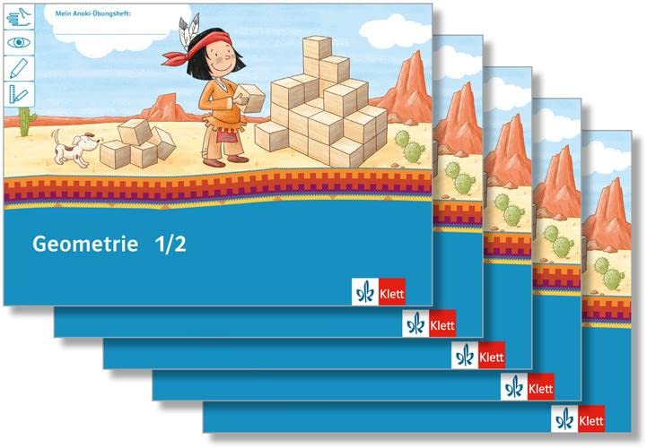 Mein Anoki-Übungsheft. Geometrie. Arbeitsheft Klasse 1/2 (5-er Paket) Study Guides