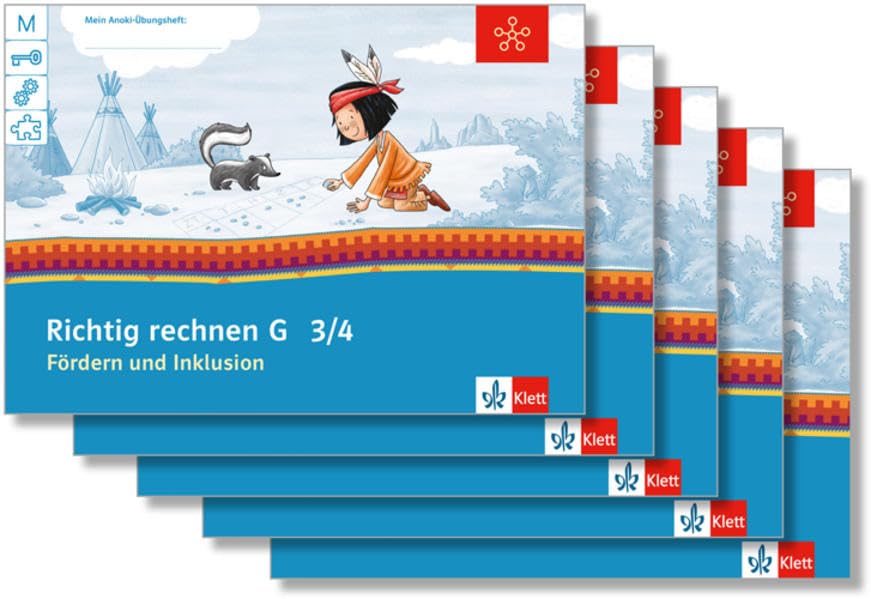 Mein Indianerheft. Richtig rechnen G. Fördern und Inklusion. Arbeitsheft Klasse 4 (5-er Paket) Study Guides