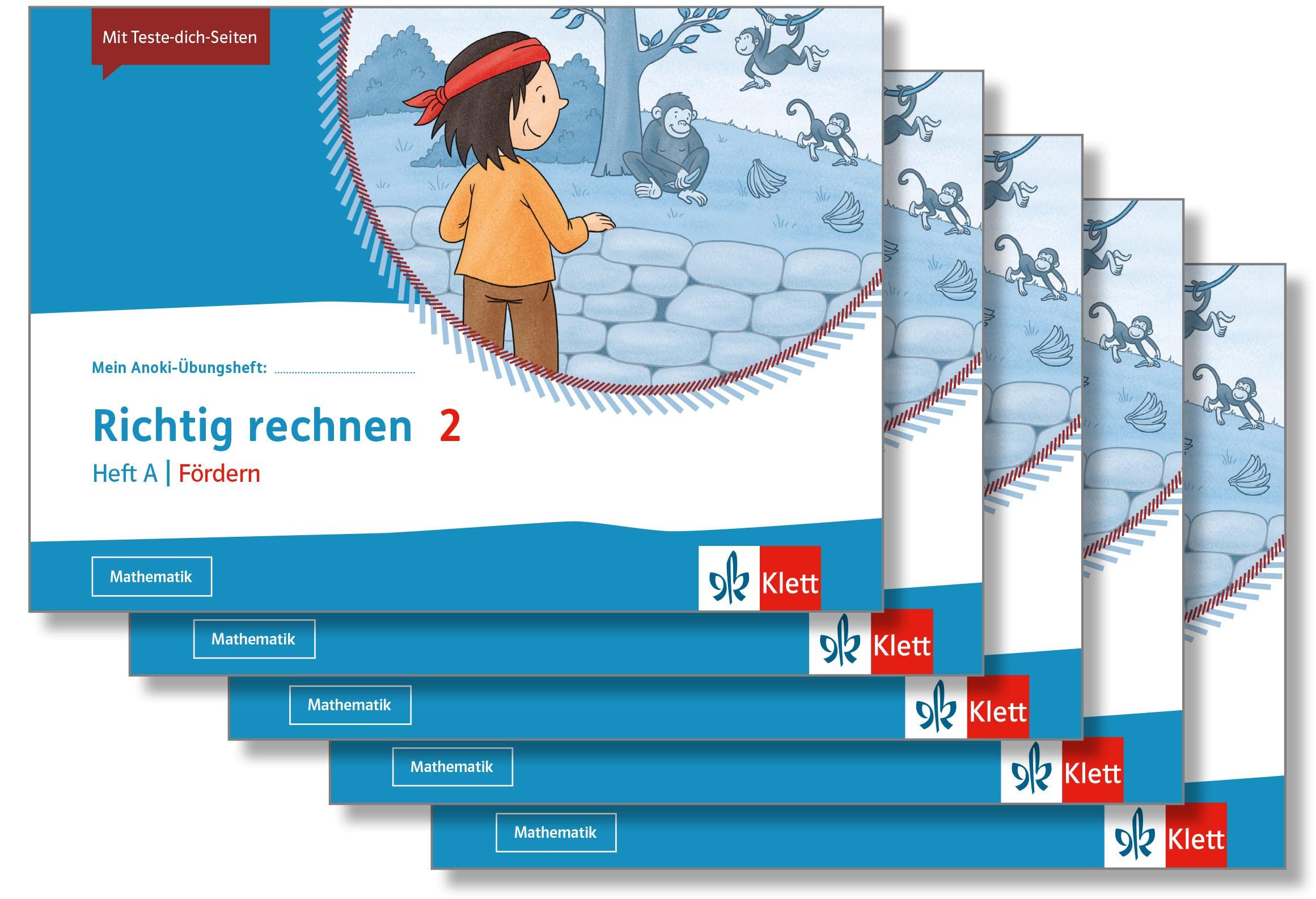 Richtig rechnen 2. Heft A | Fördern: Übungsheft im 5er-Paket Klasse 2 (Mein Anoki-Übungsheft) Study Guides
