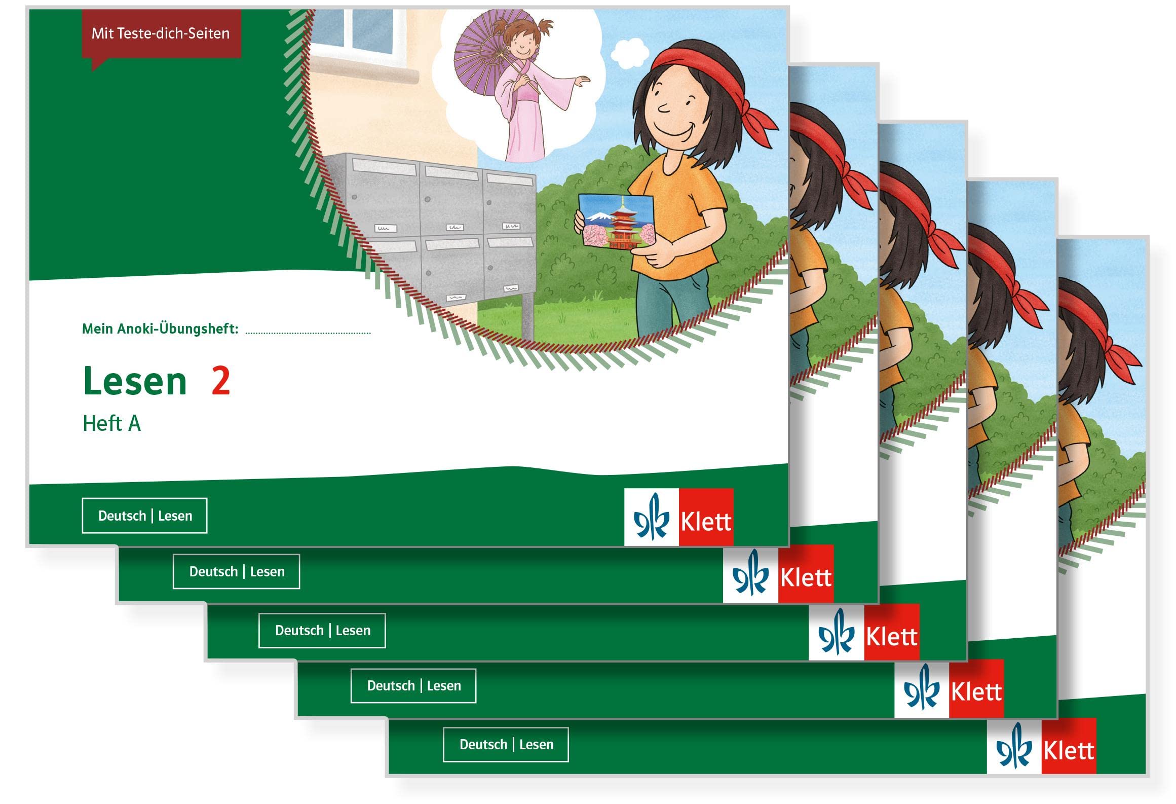 Lesen 2. Heft A: Übungsheft im 5er-Paket Klasse 2 (Mein Anoki-Übungsheft) Study Guides