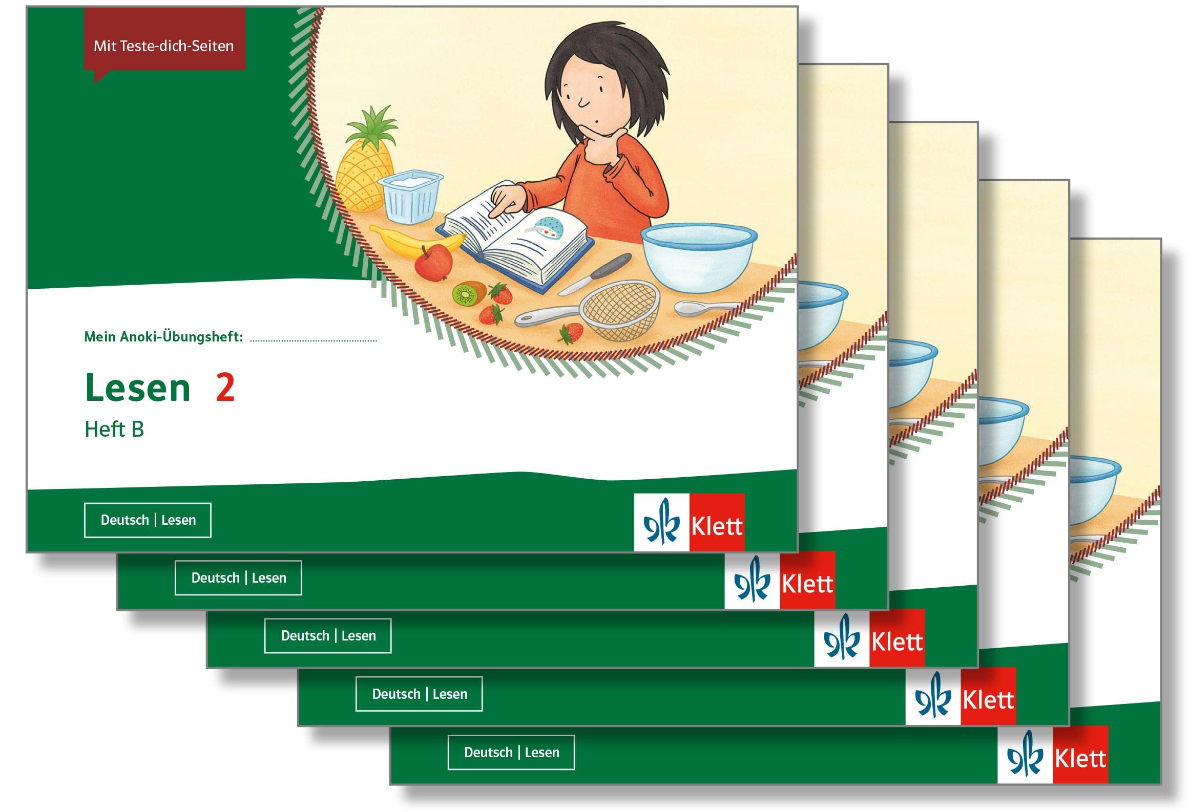 Lesen 2. Heft B: Übungsheft im 5er-Paket Klasse 2 (Mein Anoki-Übungsheft) Study Guides