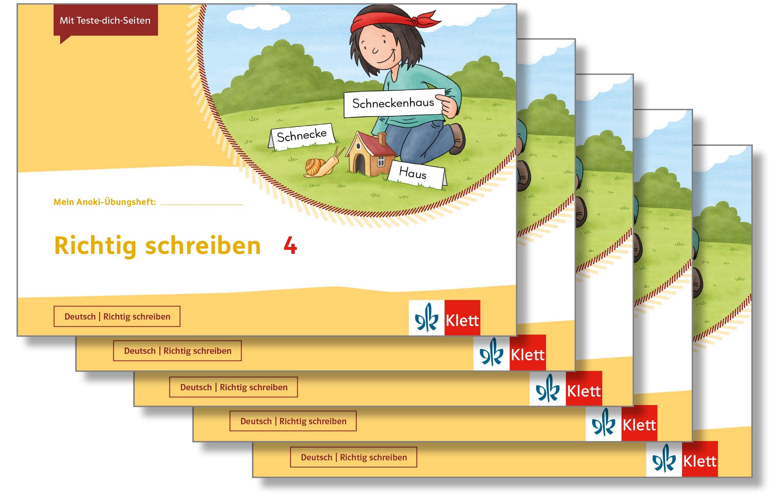 Richtig schreiben 4: Übungsheft im 5er-Paket Klasse 4 (Mein Anoki-Übungsheft) Study Guides