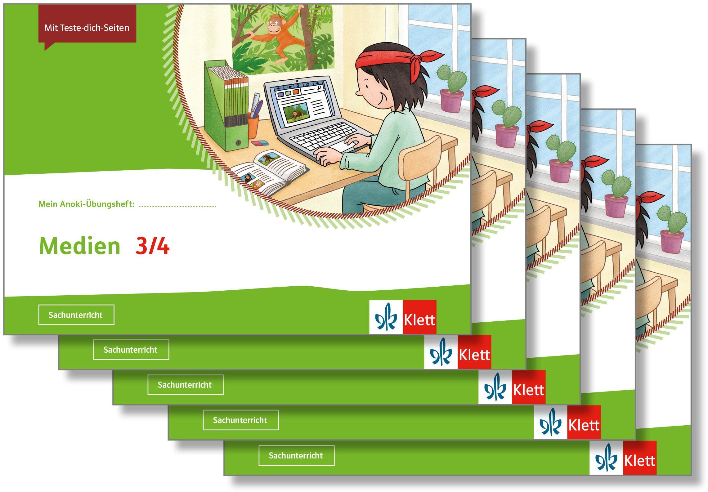 Mein Anoki-Übungsheft. Medien 3/4.. Übungsheft im 5er-Paket Klasse 3/4 Study Guides