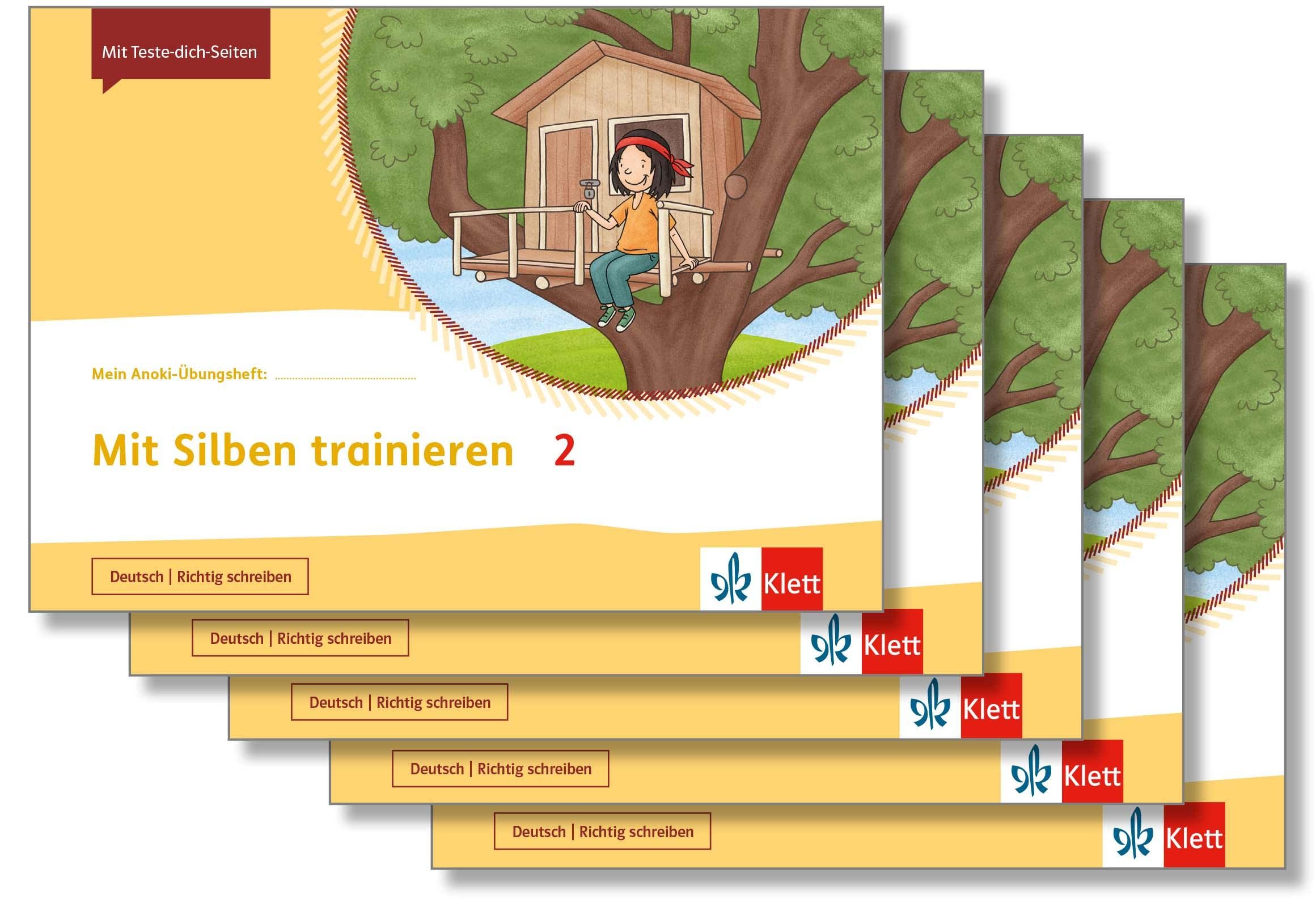Mein Anoki-Übungsheft - Mit Silben trainieren 2: Übungsheft im 5er-Paket Klasse 2. Übungsheft Klasse 2 Study Guides