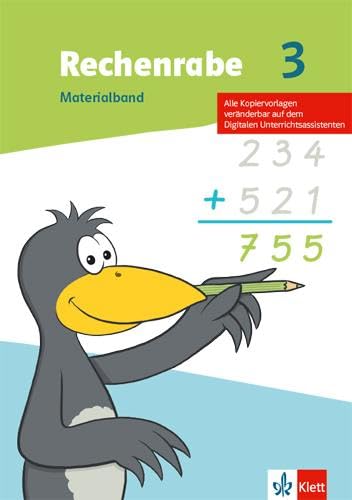 Rechenrabe 3. Ausgabe Nordrhein-Westfalen: Materialband (Kopiervorlagen, Lernzielkontrollen) Klasse 3 (Rechenrabe. Ausgabe für Nordrhein-Westfalen ab 2022) Learning & Reference