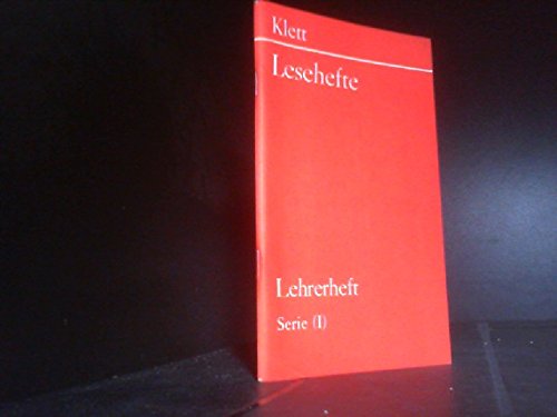 Lehrerheft I. Moderne Kriminalgeschichten. Serie I. Klett-Nr. 26816 (Lesehefte für den Literaturunterricht) Books