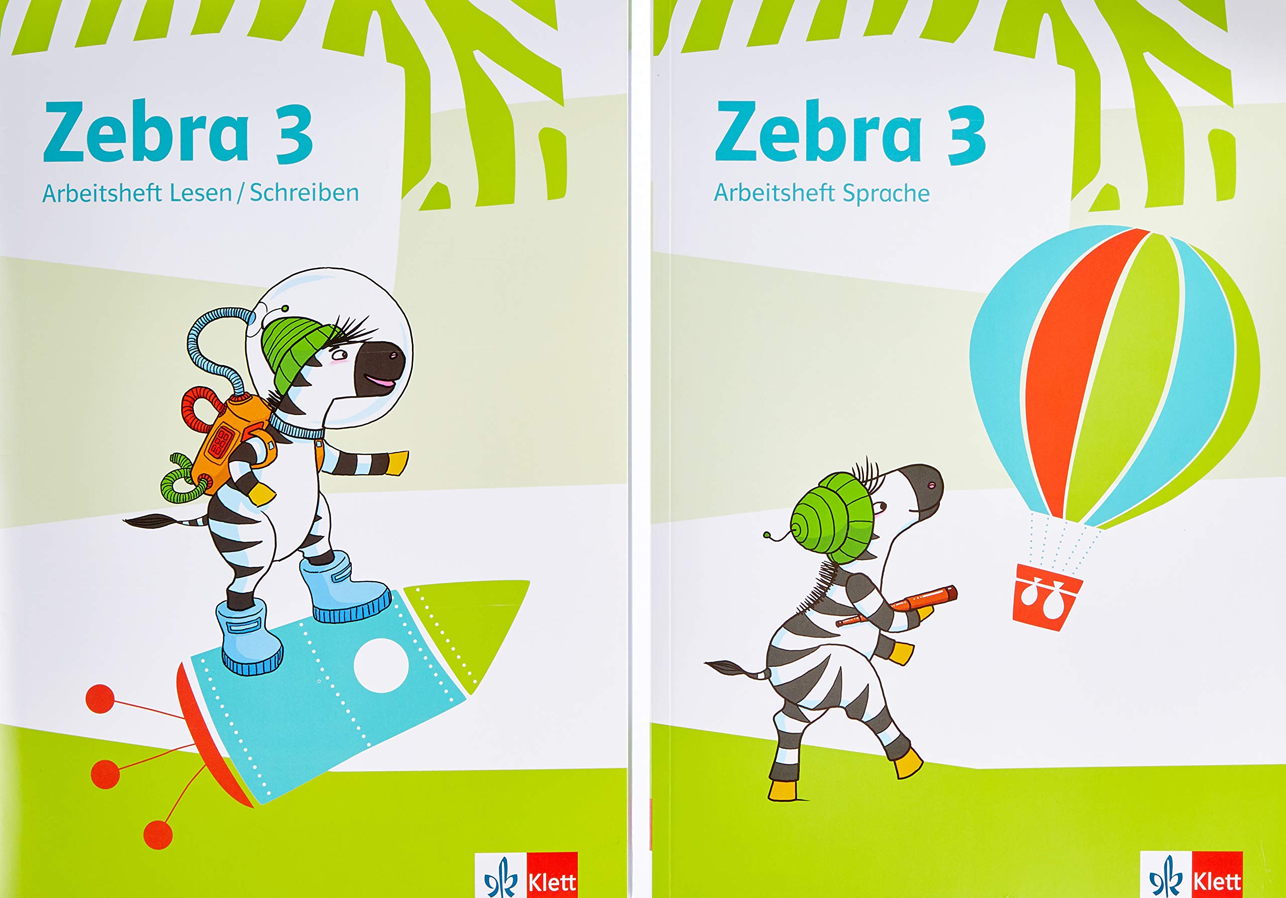 Zebra 3. Paket: Arbeitsheft Lesen/Schreiben und Arbeitsheft Sprache Klasse 3 Study Guides