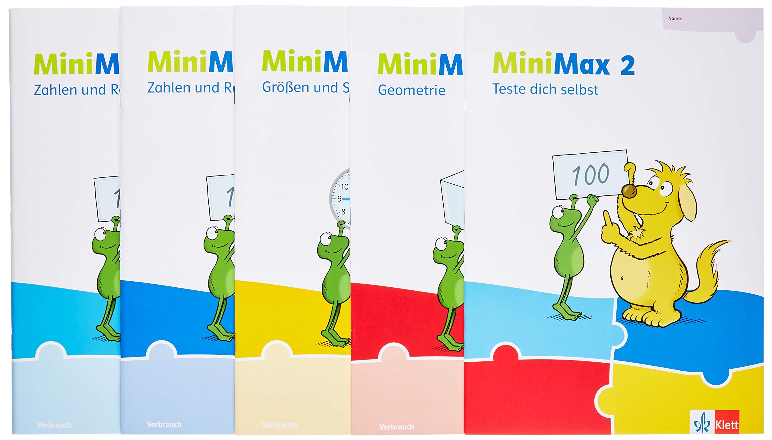 MiniMax 2. Schülerpaket (5 Hefte: Zahlen und Rechnen A, Zahlen und Rechnen B, Größen und Sachrechnen, Geometrie, Teste-dich-selbst, Beilage) - Verbrauchsmaterial Klasse 2 Study Guides