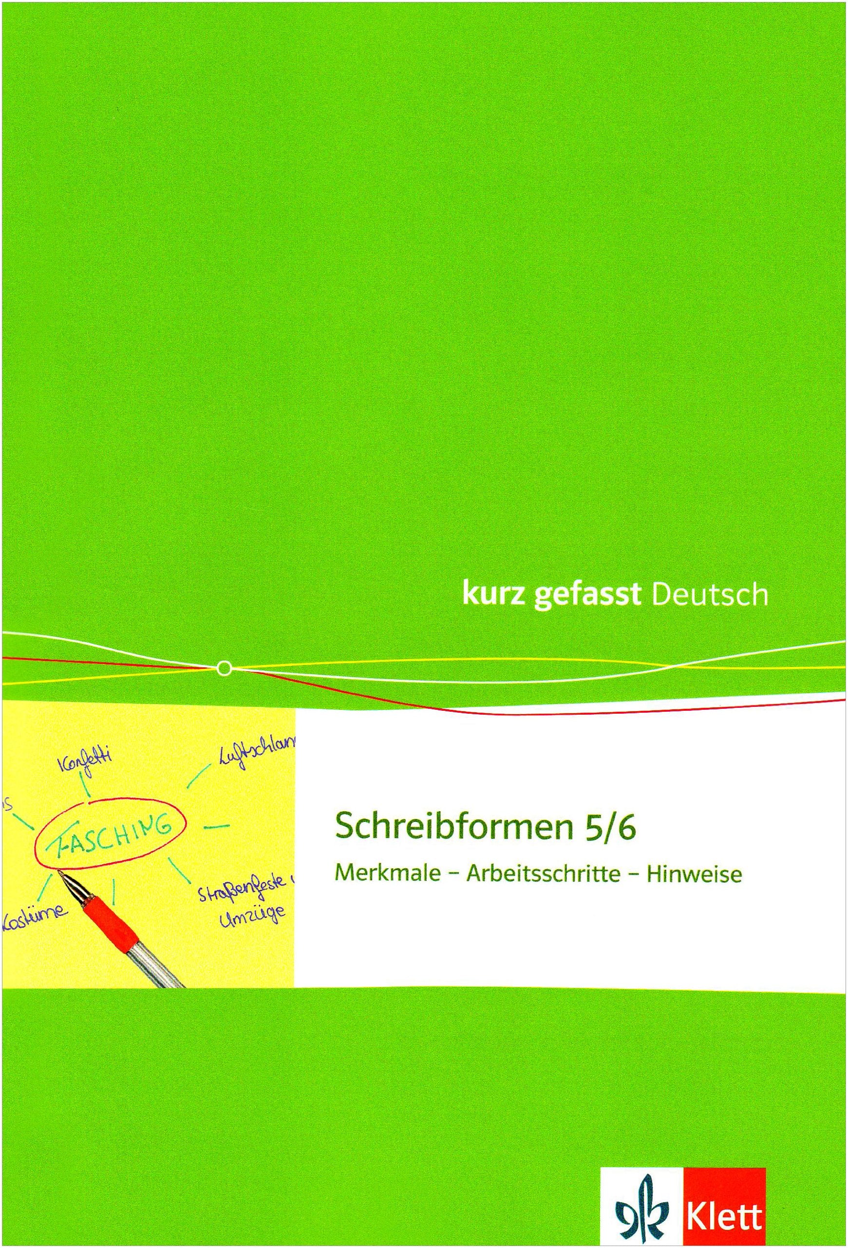 Schreibformen 1. 5./6. Klasse Study Guides
