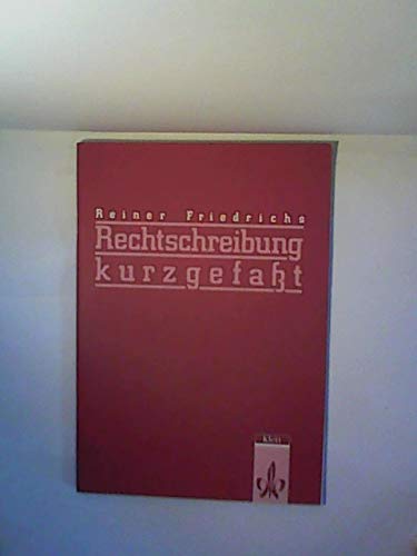 Rechtschreibung kurzgefaßt General education Books
