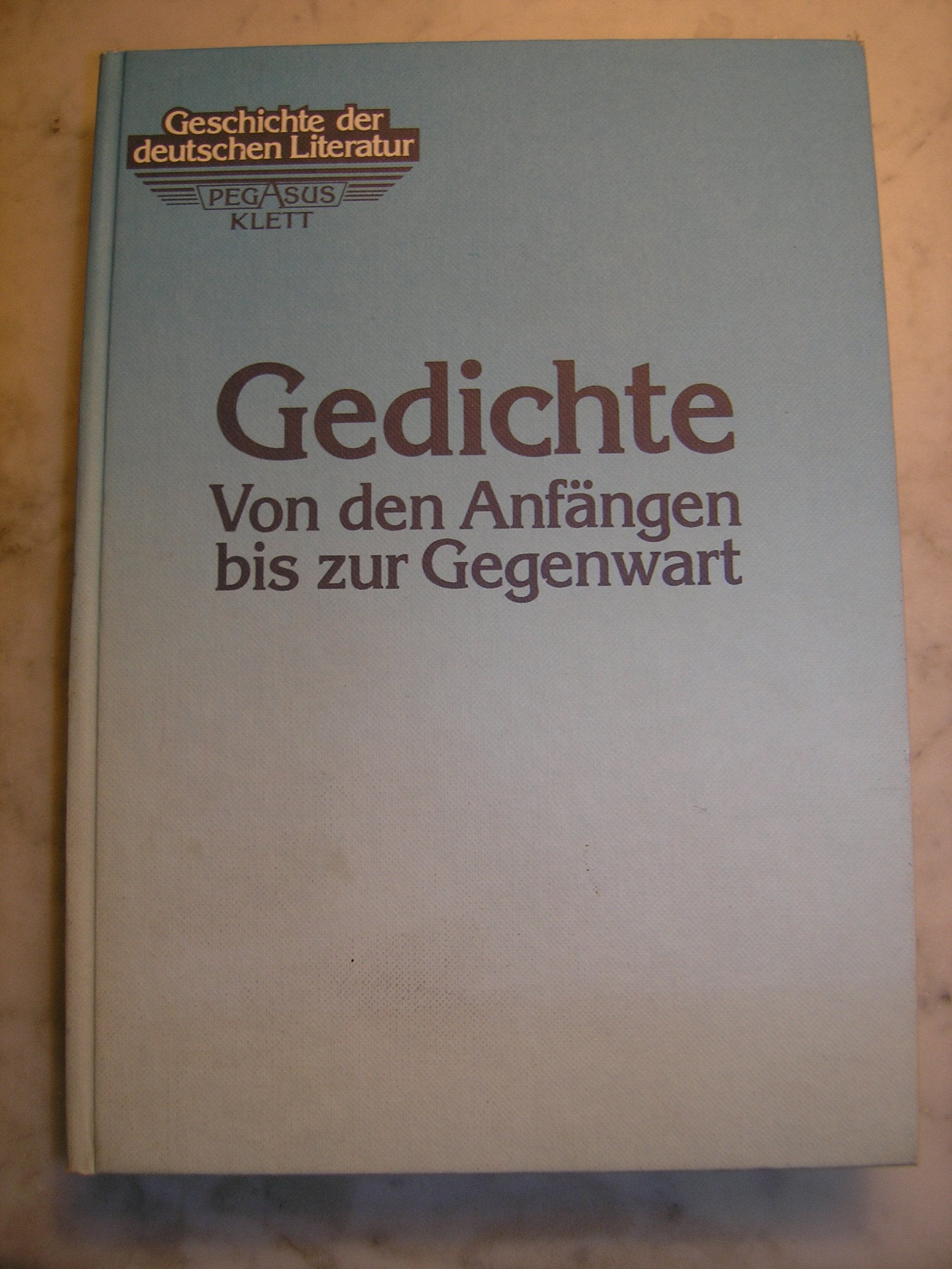 Gedichte Von Den Anfangen Bis Contemporary literature