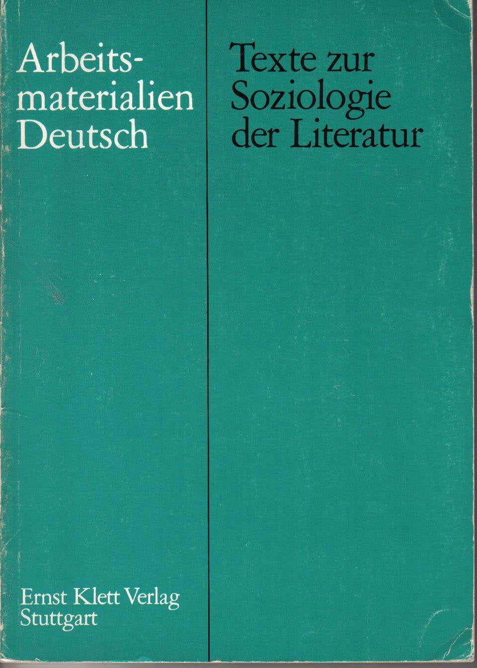 Texte zur Soziologie der Literatur Books