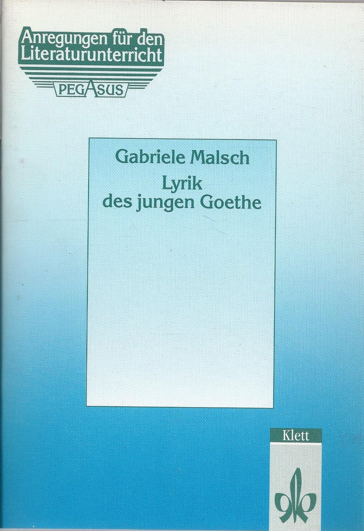 Lyrik des jungen Goethe Books