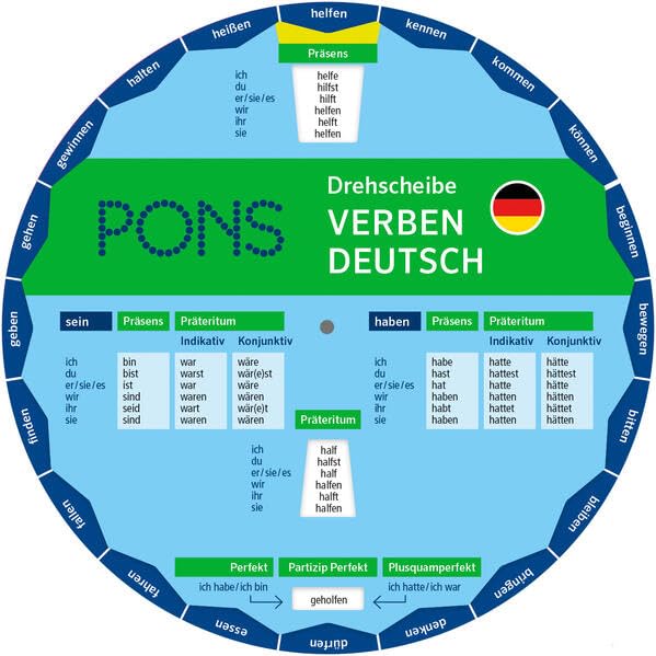 PONS Drehscheibe Verben Deutsch: Unregelmäßige Verben schnell nachschauen General education