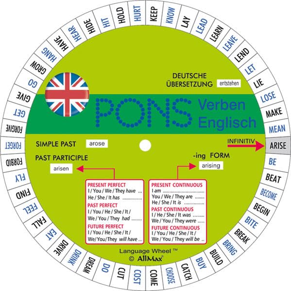 Product Image: PONS Drehscheibe unregelmäßiger Verben Englisch