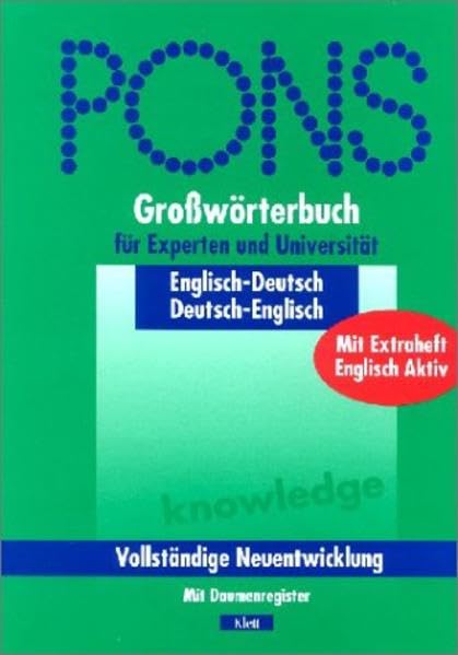 PONS Großwörterbuch Englisch für Experten und Universität. Englisch - Deutsch / Deutsch - Englisch. Mit Daumenregister. Manga
