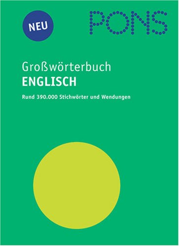 Product Image: PONS Grosswörterbuch Englisch: Englisch-Deutsch /Deutsch-Englisch