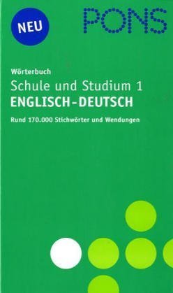 PONS Wörterbuch für Schule und Studium, Englisch-Deutsch, Teil I Foreign Languages ​​& Dictionaries